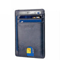 Men’s Leather Slim Wallet – RFID Blocking Credit Card Holder