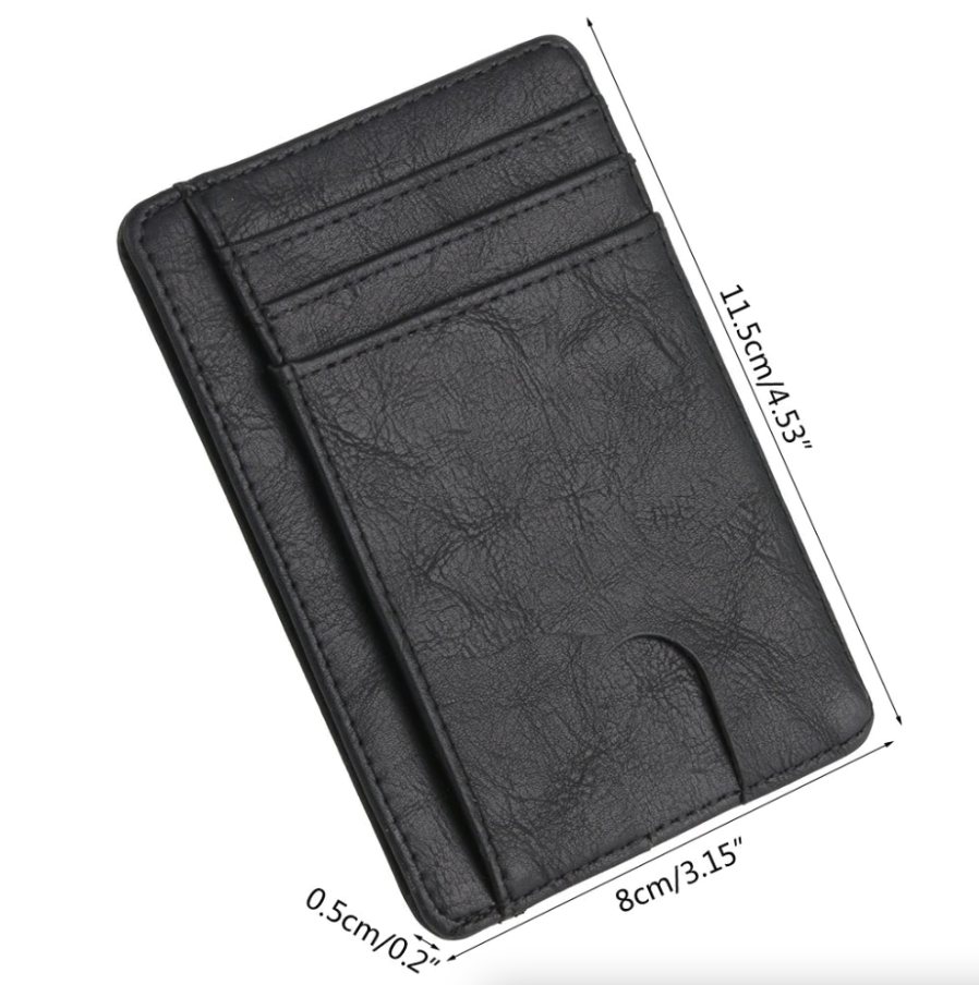 Men’s Leather Slim Wallet – RFID Blocking Credit Card Holder