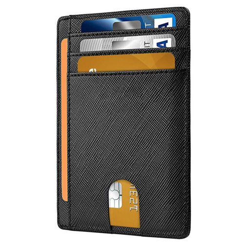 Men’s Leather Slim Wallet – RFID Blocking Credit Card Holder