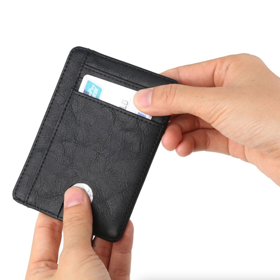 Men’s Leather Slim Wallet – RFID Blocking Credit Card Holder