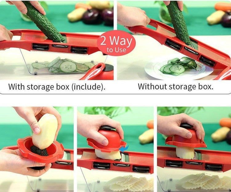 Stainless Steel 6 Blades Vegetable Slicer – Versatile Kitchen Essential