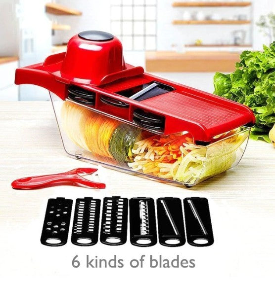 Stainless Steel 6 Blades Vegetable Slicer – Versatile Kitchen Essential