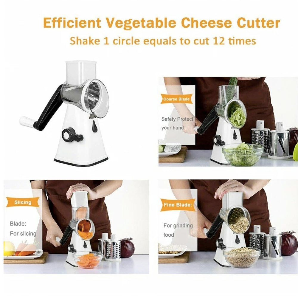Multi‑Functional Stainless Steel Kitchen Slicer & Grater Kit – Versatile Food Prep Made Easy