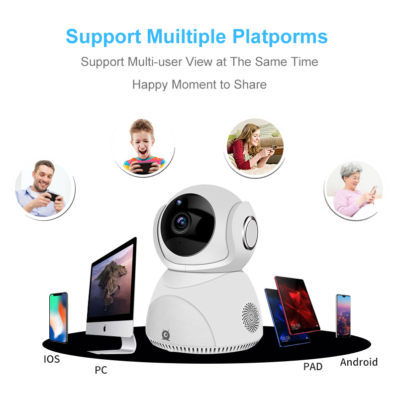 Cámara WiFi Inalámbrica PTZ Panorámica 360° HD 1080P – Seguridad Inteligente Simplificada