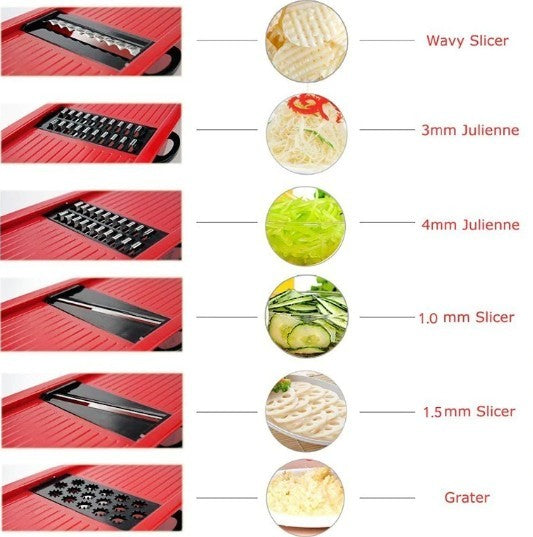 Stainless Steel 6 Blades Vegetable Slicer – Versatile Kitchen Essential