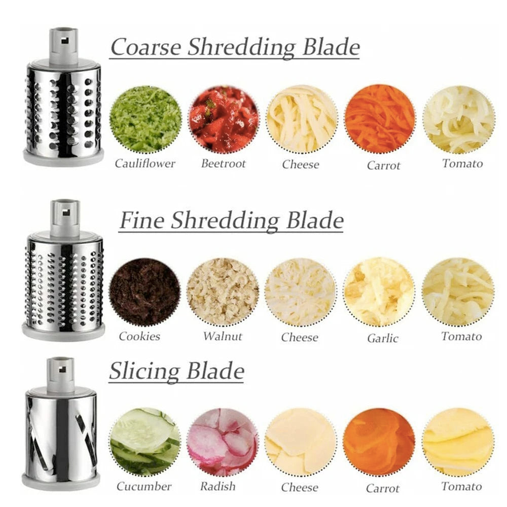 Multi‑Functional Stainless Steel Kitchen Slicer & Grater Kit – Versatile Food Prep Made Easy