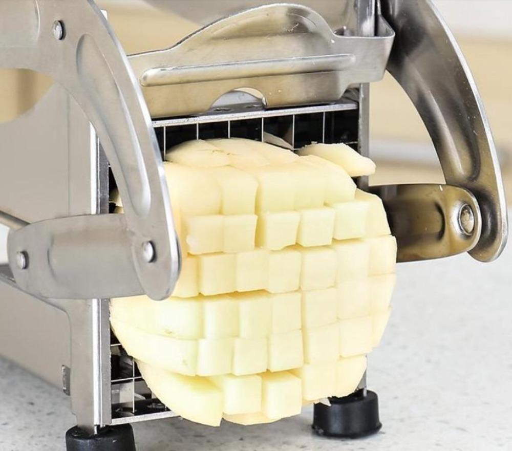 Stainless Steel French Fries & Potato Cutter – 2 Blade Versatility