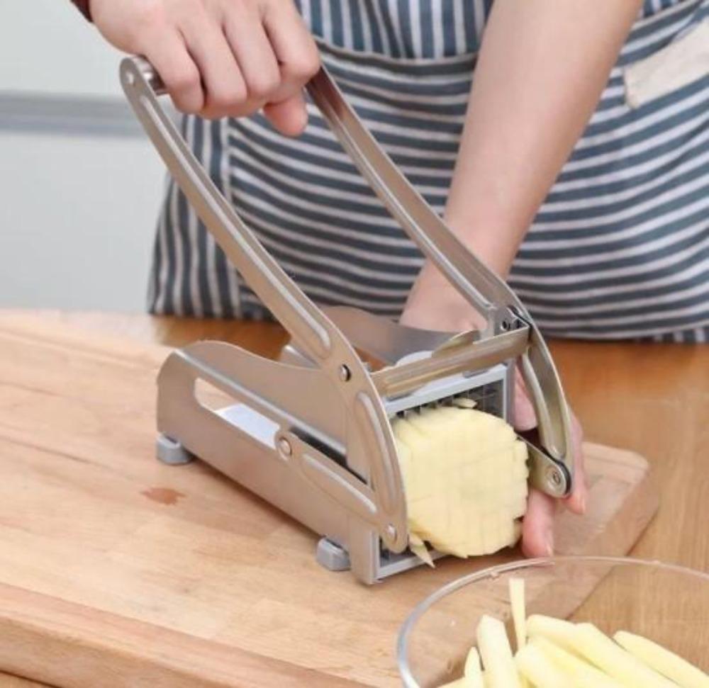 Stainless Steel French Fries & Potato Cutter – 2 Blade Versatility