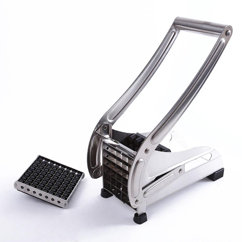 Cortador de Patatas Fritas y Patatas de Acero Inoxidable – 2 Cuchillas Versátiles